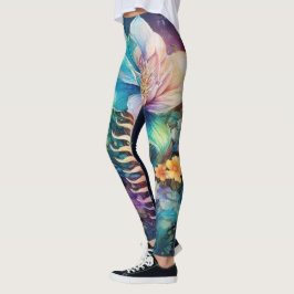 ruggegraatbloem leggings