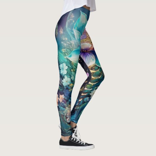 ruggegraatbloem leggings (Rechts)