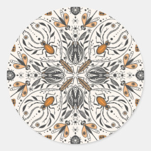 ruggen ronde sticker