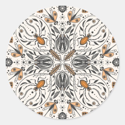 ruggen ronde sticker (Voorkant)