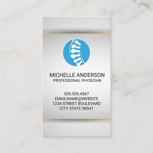 ruggengraat | Gezondheid en ellende Visitekaartje (Voorkant)