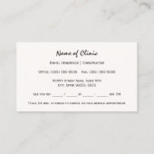 -ruggengraatchiropractor — Benoemingsherinnering Afsprakenkaartje (Achterkant)