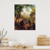 Ruggenziften van Asher Brown Durand Poster (Keuken)