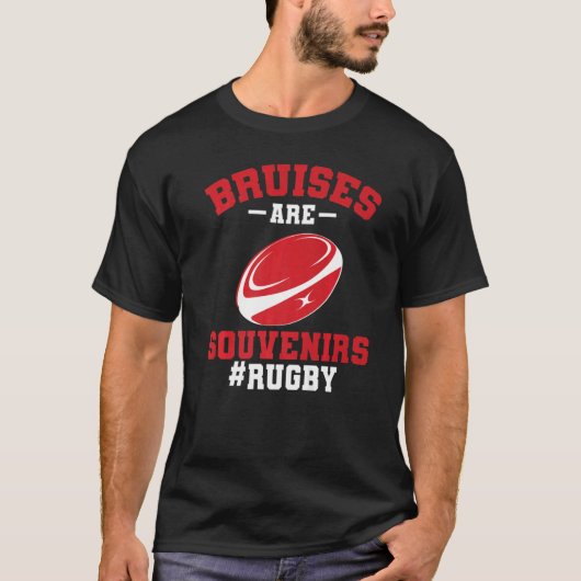 Rugger League Rugby Player Bruises zijn souvenirs T-shirt (Voorkant)