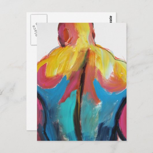 Rugger Man Broad back Briefkaart (Voorkant / Achterkant)