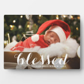 Ruggezifte foto met kerstcadeaus met blote kerst fotoplaat (voorkant)