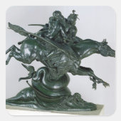 Ruggiero en Angelica Vierkante Sticker (Voorkant)