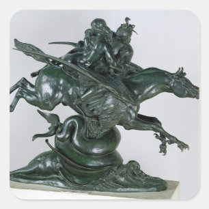 Ruggiero en Angelica Vierkante Sticker