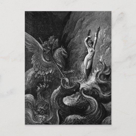 Ruggiero Rescuing Angelica door Gustave Doré Briefkaart (Voorkant)