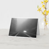 Ruglijke nacht - naderende koplampen kaart (Gele Bloem)