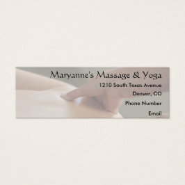 Rugmassage foto - duim mini visitekaartjes