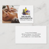 Rugmassagesessie | Spagoederen en -diensten Visitekaartje (Voorkant / Achterkant)