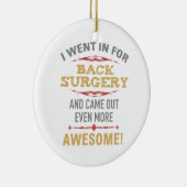 Rugoperatie herstel Humor Keramisch Ornament (Rechts)