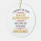 Rugoperatie herstel Humor Keramisch Ornament (Links)