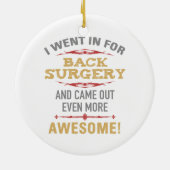 Rugoperatie herstel Humor Keramisch Ornament (Achterkant)