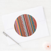 Rugpatronen Ronde Sticker (Envelop)