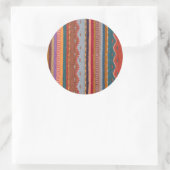 Rugpatronen Ronde Sticker (Tas)