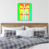 Rugs en Rags abstracte pure kunst hoogste Canvas Afdruk (Insitu (Slaapkamer))