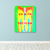 Rugs en Rags abstracte pure kunst hoogste Canvas Afdruk (Insitu (Houten vloer))