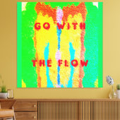 Rugs en Rags abstracte pure kunst hoogste Canvas Afdruk (Insitu (Woonkamer))