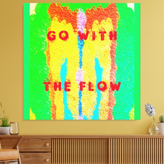 Rugs en Rags abstracte pure kunst hoogste Canvas Afdruk (Insitu (Woonkamer))