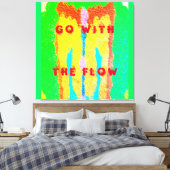 Rugs en Rags abstracte pure kunst hoogste Canvas Afdruk (Insitu (Slaapkamer))