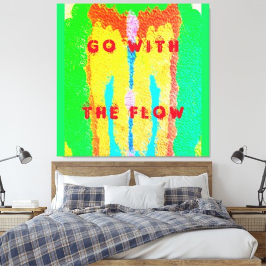 Rugs en Rags abstracte pure kunst hoogste Canvas Afdruk (Insitu (Slaapkamer))