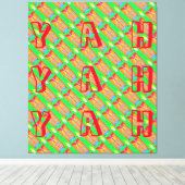 Rugs en Rags abstracte pure kunst hoogste Canvas Afdruk (Insitu (Houten vloer))