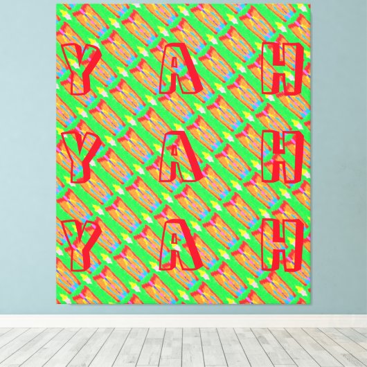 Rugs en Rags abstracte pure kunst hoogste Canvas Afdruk (Insitu (Houten vloer))