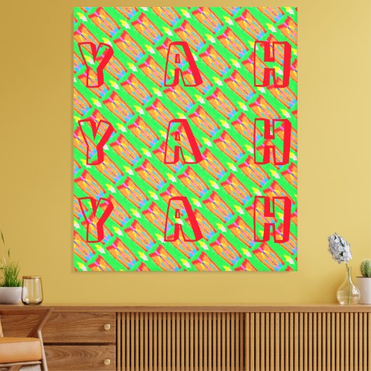 Rugs en Rags abstracte pure kunst hoogste Canvas Afdruk (Insitu (Woonkamer))