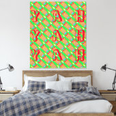 Rugs en Rags abstracte pure kunst hoogste Canvas Afdruk (Insitu (Slaapkamer))