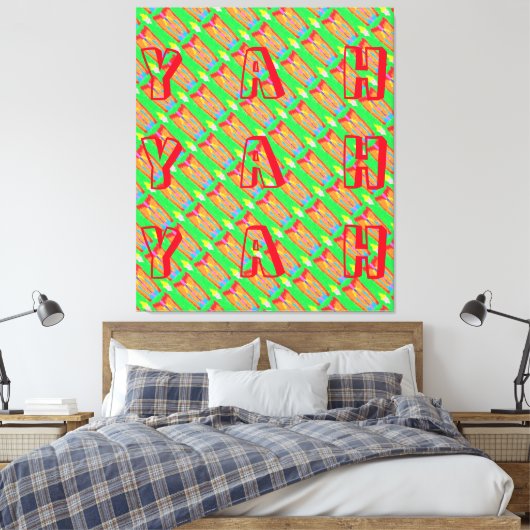 Rugs en Rags abstracte pure kunst hoogste Canvas Afdruk (Insitu (Slaapkamer))