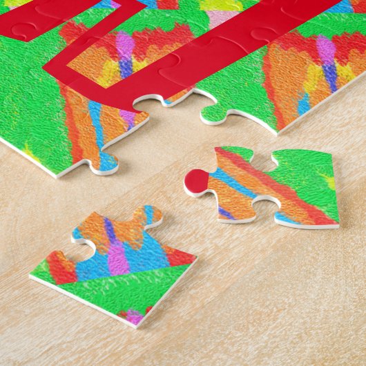 Rugs en Rags abstracte pure kunst hoogste Legpuzzel (Zijkant)