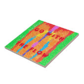 Rugs en Rags abstracte pure kunst hoogste Tegeltje (Zijkant)