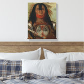 rugspek van katlinnen canvas afdruk (Insitu (Slaapkamer))