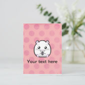 Rugular All White Syrian Hamster Briefkaart (Staand voorkant)