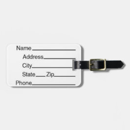 Rugverpakking en Bagagelabel met lederen riem