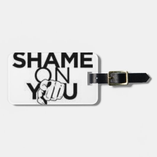 Rugverpakking en Bagagelabel met lederen riem (Voorkant horizontaal)