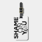 Rugverpakking en Bagagelabel met lederen riem (Voorkant verticaal)