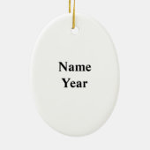 Rugwervel Contour Kerstbal Keramisch Ornament (Achterkant)