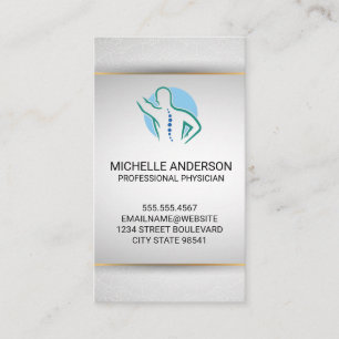 Rugwervelkolom Logo Chiropractor Massagetherap Visitekaartje
