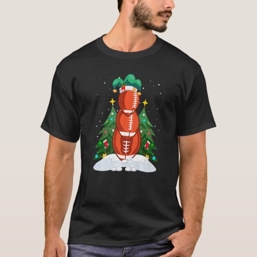 Rugy snowman football player football Premium T-shirt (Voorkant)