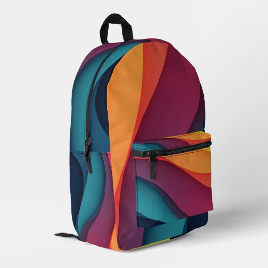 Rugzak - abstracte kleuren (Achterkant Hoek Links)