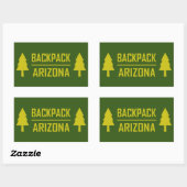 rugzak Arizona Rechthoekige Sticker (Vel)
