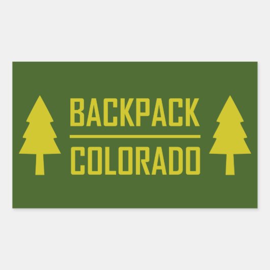 rugzak Colorado Rechthoekige Sticker (Voorkant)