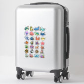 Rugzak esthetische stickers (Koffer)