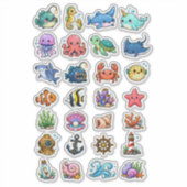 Rugzak esthetische stickers (Voorkant)