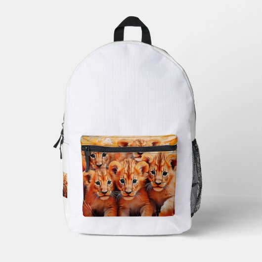 Rugzak - Five Lions Cubs Kunstwerk (Voorkant)
