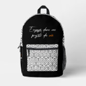 Rugzak "Geïntegreerd in uw levensplannen" (Voorkant)