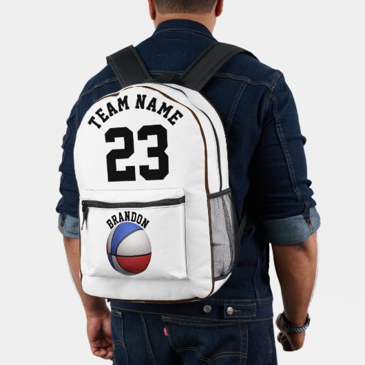 Rugzak kinder jongens basketbal sport school B & W (Insitu (model))